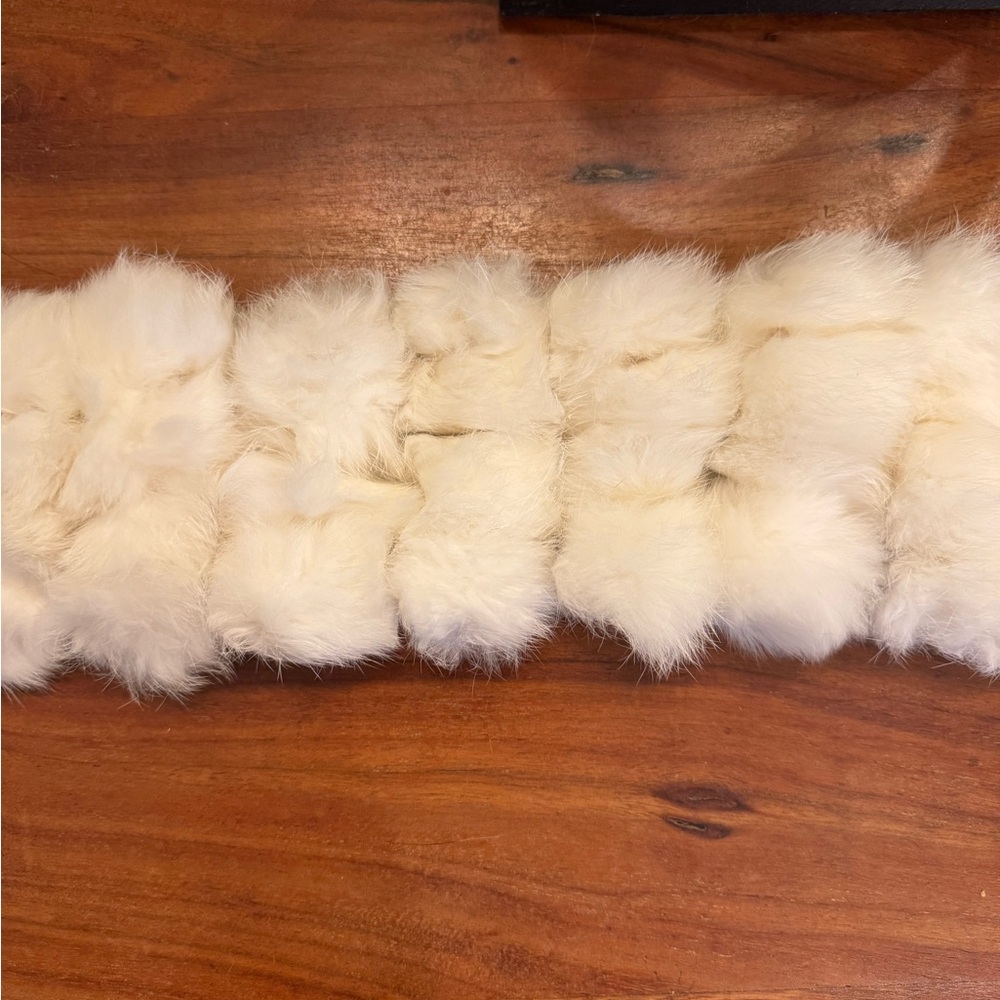 White Rabbit Fur Scarf
